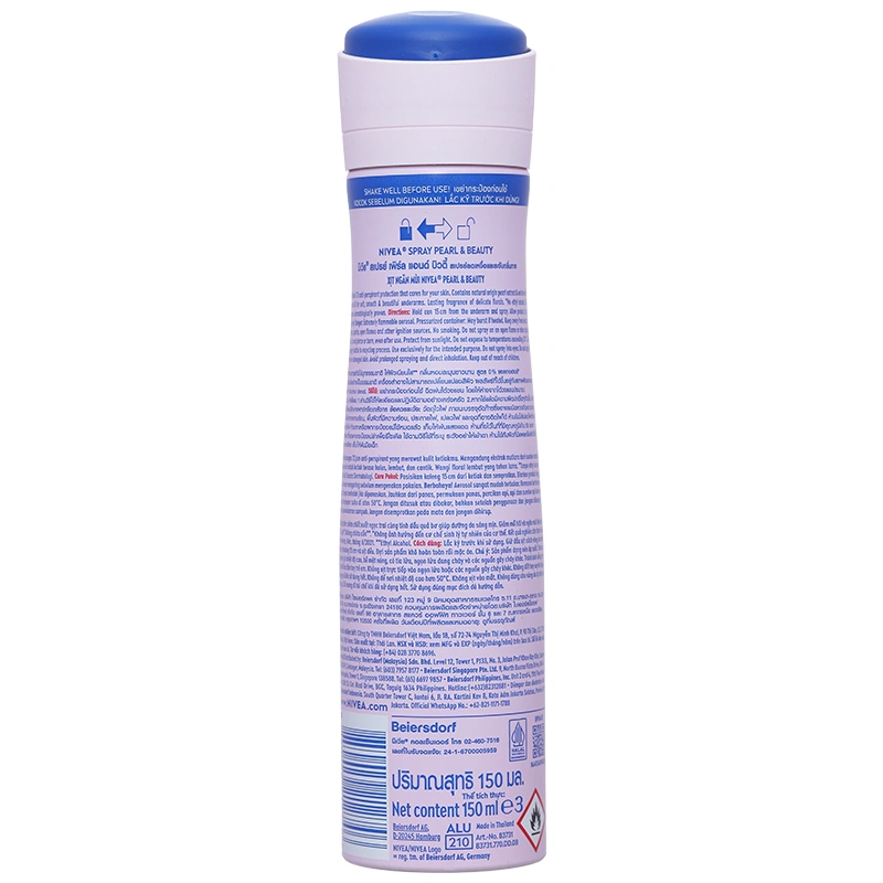Xịt khử mùi Nivea Pearl & Beauty khử mùi, ngăn mồ hôi 72h chai 150ml - 2